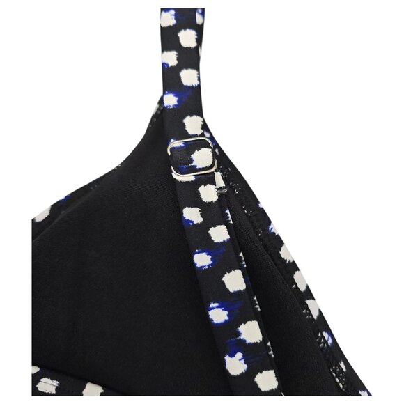 Jaclyn Smith One Piece Swimsuit Polka Dot Black White Layered Womens Size 20 - Picture 12 of 14